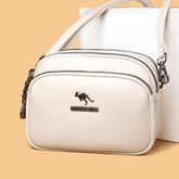 حقيبة كتف نسائية صغيرة عصرية بسحابين لون ابيض - KSA