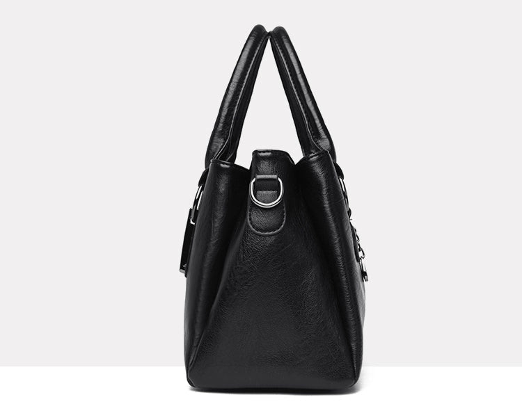 حقيبة يد نسائية كبيرة الحجم بمساحات منظمة لون بني - KSA