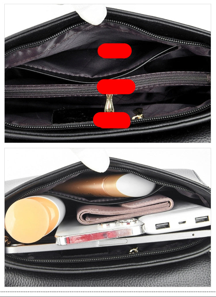 حقيبة يد نسائية بحزام طويل قابل للتعديل صغيرة الحجم لون اوف وايت مع جملي - KSA