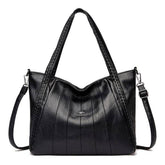 شنطة يد كبيرة جلدية فخمة مصممة لتميزك - اسود - KSA