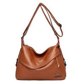 حقائب كروس بودي نسائية جلد مرن - بني - KSA