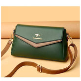 شنطة يد كروس نسائية صغيرة بتصميم جذاب وعصري - زيتونى - KSA