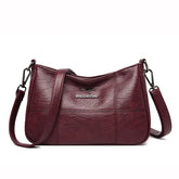 حقيبة كتف نسائية متوسطة الحجم لون عنابي - KSA