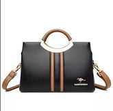 حقيبة متوسطة الحجم بيد قصيرة دائرية وحزام كتف طويل - KSA