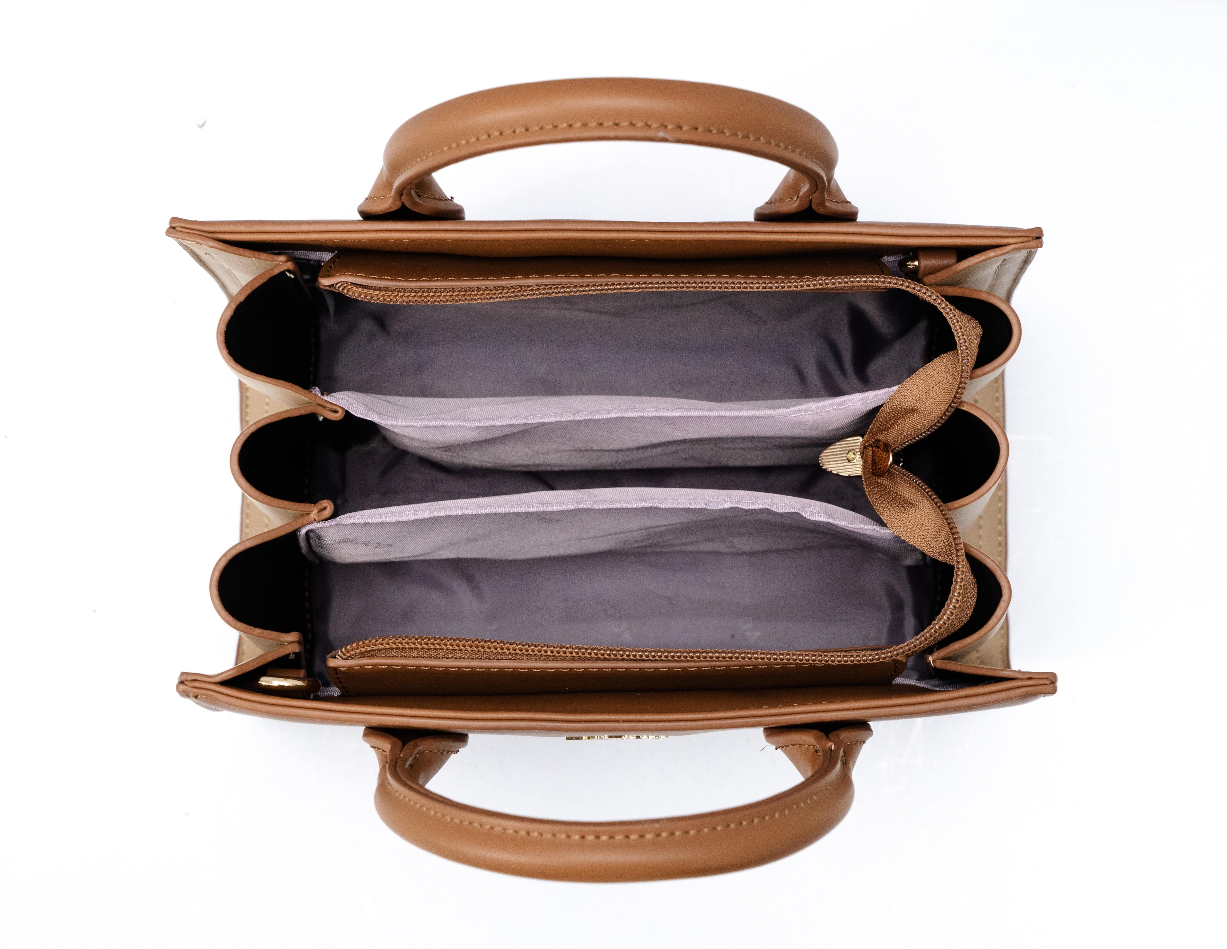 حقيبة يد نسائية باللون الاسود مربعة الشكل بحجم كبير ومساحة داخلية كبيرة. - KSA