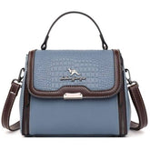 شنطة يد صغيرة من الجلد بخامات فائقة الجودة - ازرق - KSA