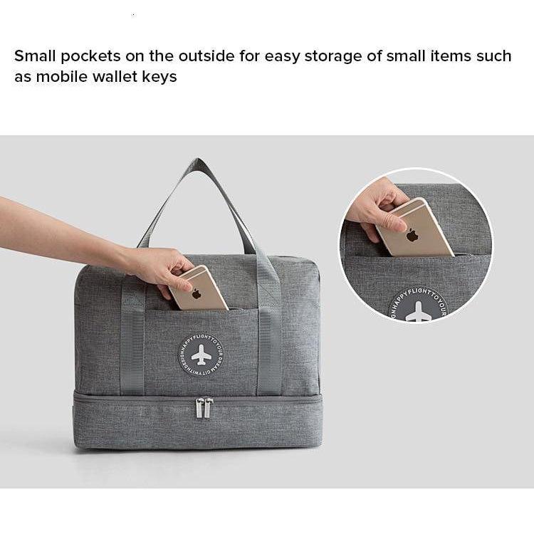 شنطة كبيرة للسفر بتصميم انيق وعصري - رمادى - KSA