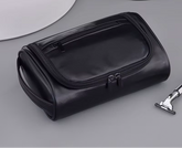 محفظة رجالية طويلة لون أسود لامع - KSA