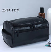 محفظة رجالية طويلة كبيرة الحجم لون أسود لامع - KSA