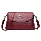 حقيبة كتف نسائية مستطيلة بتصميم مميز لون عنابي - KSA