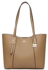 حقيبة يد نسائية أنيقة بلون الكافيه
بحجم متوسط - KSA