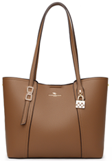 "حقيبة يد نسائية أنيقة بلون البني الفاتح  بحجم متوسط" - KSA