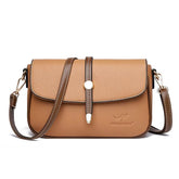 حقيبة يد نسائية فاخرة متوسطة الحجم بتصميم ثنائي باللون البني الفاتح - KSA