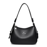 حقيبة كتف نسائية متوسطة الحجم لون اسود - KSA