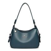 حقيبة كتف نسائية متوسطة الحجم لون ازرق - KSA