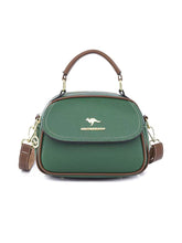 حقيبة كتف نسائية أنيقة صغيرة الحجم باللون الاخضرمع لمسات بنية - KSA