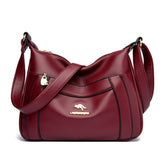 حقيبة كتف نسائية متوسطة الحجم لون عنابي - KSA