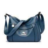 حقيبة كتف نسائية متوسطة الحجم لون ازرق - KSA