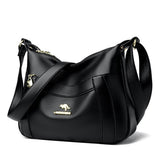 حقيبة كتف نسائية متوسطة الحجم لون اسود - KSA