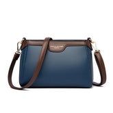 حقيبة كتف نسائية انيقة متوسطة الحجم بلونين ازرق وبني - KSA