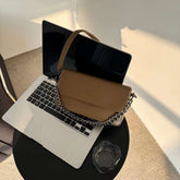 حقيبة كتف نسائية عملية صغيرة الحجم باللون البني - KSA