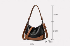 حقيبة كتف نسائية لون بني وجملي كروس بودي - KSA