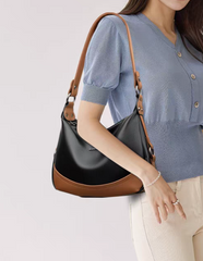 حقيبة كتف نسائية لون عنابي وجملي كروس بودي - KSA