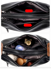 حقيبة كتف نسائية لون بني وجملي كروس بودي - KSA