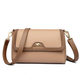 حقيبة يد نسائية بحزام طويل قابل للتعديل صغيرة الحجم لون بيج مع جملي - KSA