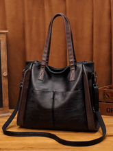 شنطة يد عصرية من الجلد المرن - اسود - KSA