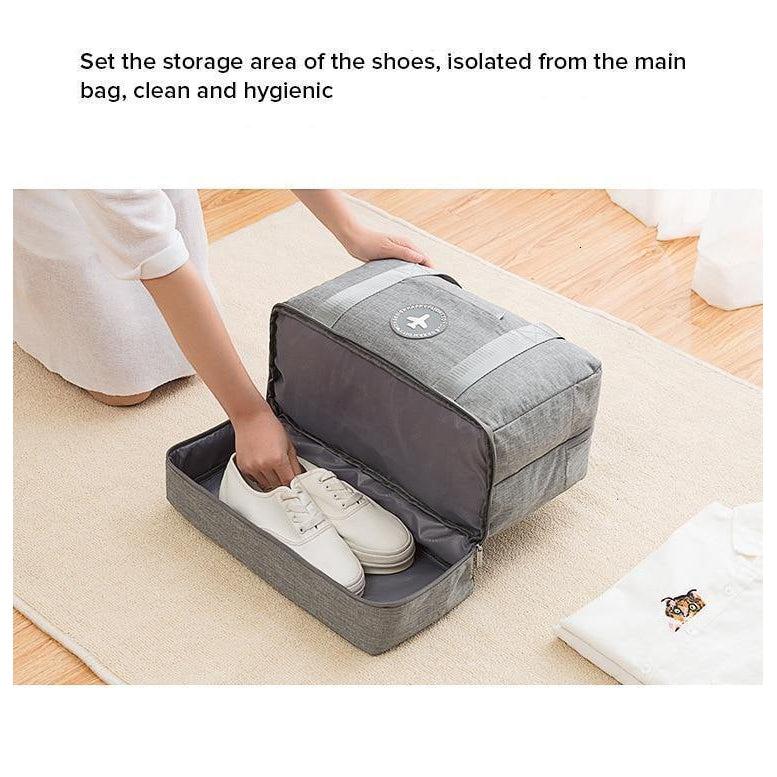 شنطة كبيرة للسفر بتصميم انيق وعصري - رمادي