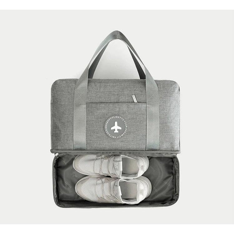 شنطة كبيرة للسفر بتصميم انيق وعصري - رمادي