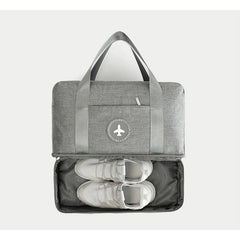 شنطة كبيرة للسفر بتصميم انيق وعصري - رمادي