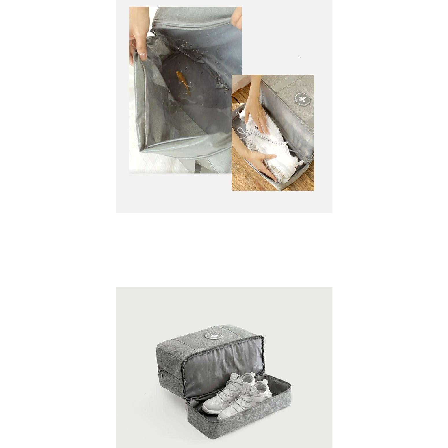 شنطة كبيرة للسفر بتصميم انيق وعصري - رمادي