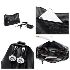 حقيبة كتف نسائية فاخرة متعددة الجيوب بحجم متوسط - KSA