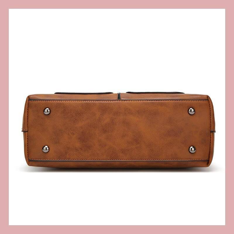 شنطة نسائية صغيرة بتصميم ابداعي وراقي - بني - KSA