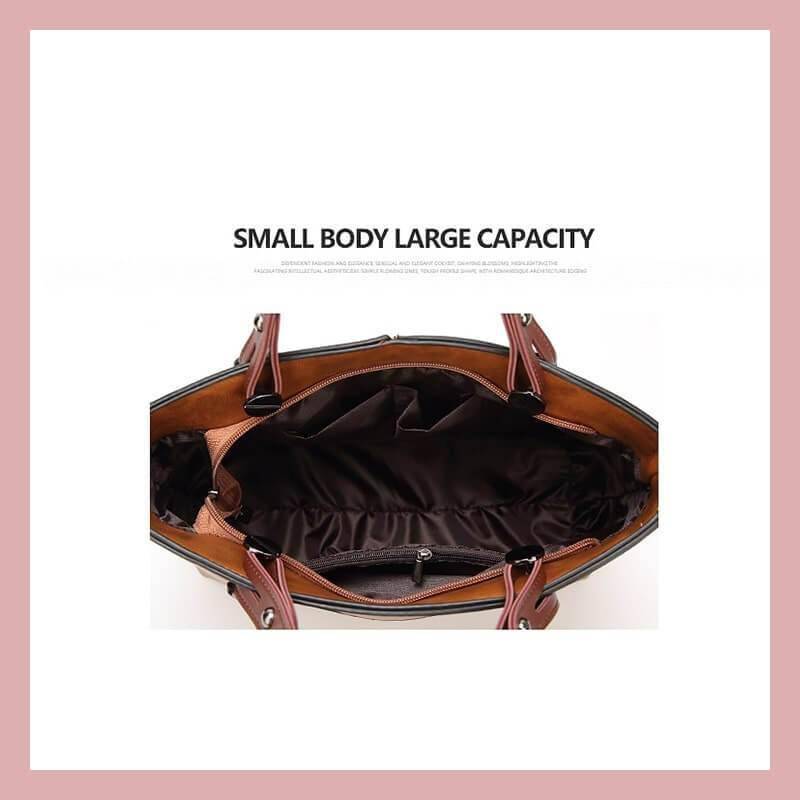 شنطة نسائية صغيرة بتصميم ابداعي وراقي - بني - KSA