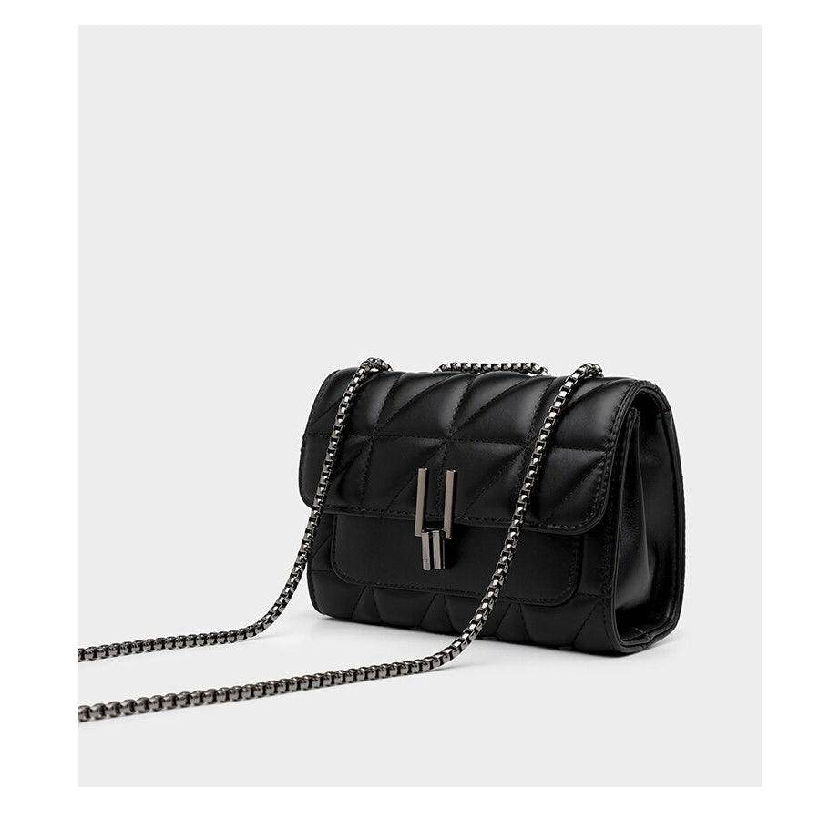 شنطة نسائية كروس بحزام سلسلة لجميع الاوقات - أسود - KSA