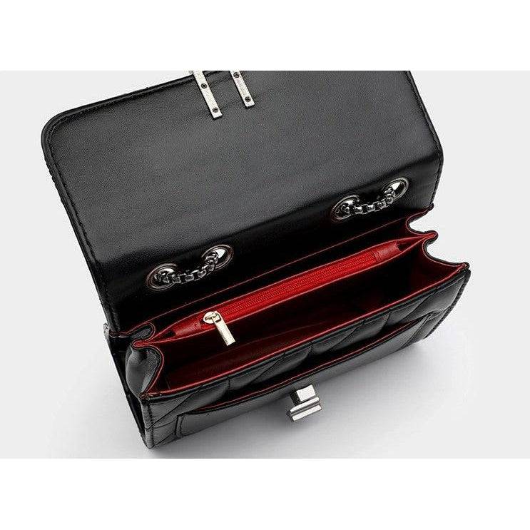 شنطة نسائية كروس بحزام سلسلة لجميع الاوقات - أسود - KSA