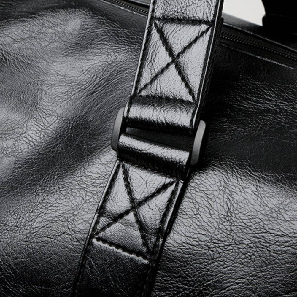 حقيبة سفر رجالي من مواد عالية الجودة ناعمة الملمس باللون البنى - KSA