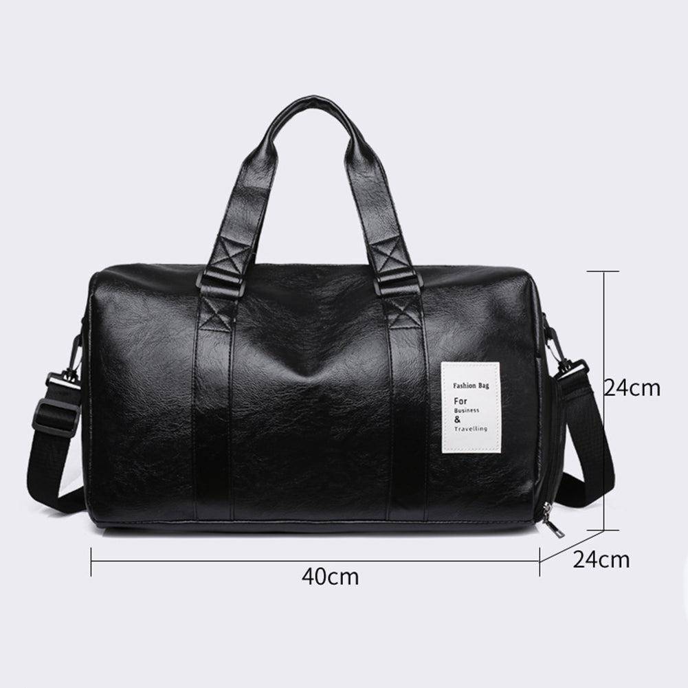 حقيبة سفر رجالي من مواد عالية الجودة ناعمة الملمس باللون البنى - KSA