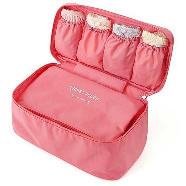 شنطة كبيرة لحفظ الملابس الداخلية بتصميم منظم - وردى - KSA