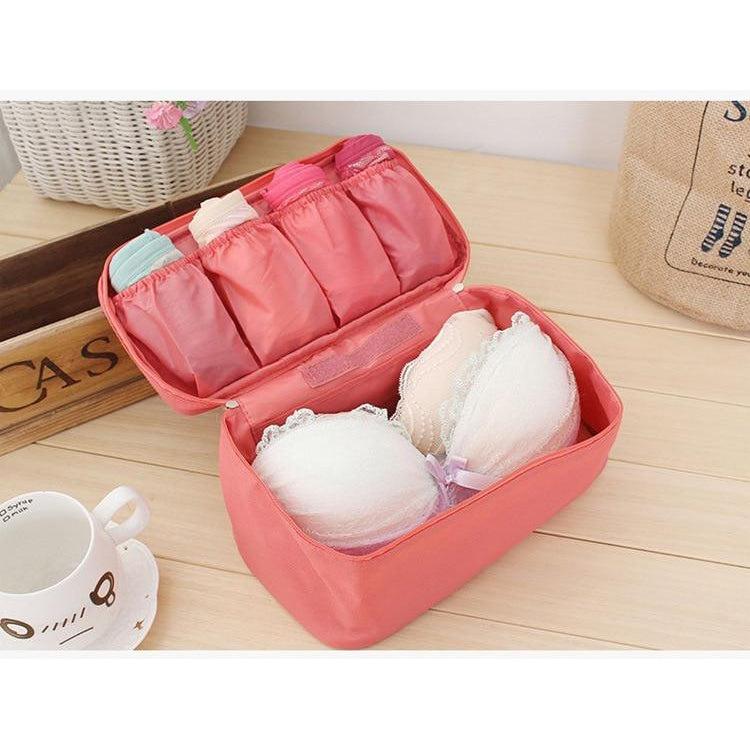 شنطة كبيرة لحفظ الملابس الداخلية بتصميم منظم - وردى - KSA