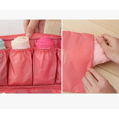 شنطة كبيرة لحفظ الملابس الداخلية بتصميم منظم - وردى - KSA