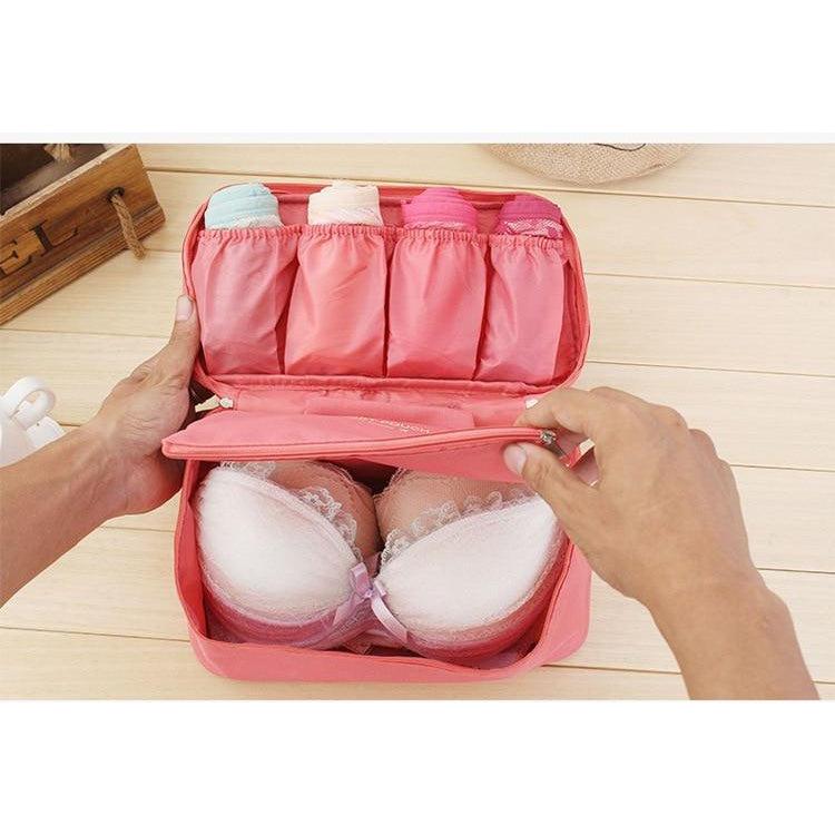شنطة كبيرة لحفظ الملابس الداخلية بتصميم منظم - وردى - KSA