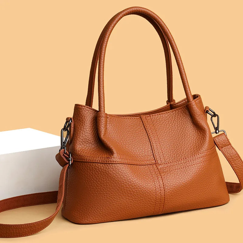 حقيبة يد نسائية عملية كبيرة الحجم لون كافيه - KSA