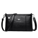 حقيبة يد جلد صغيرة بتصميم احترافي وراقي - اسود - KSA