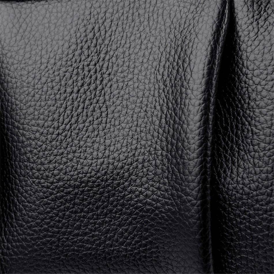 شنطة يد نسائية عصرية من الجلد المرن - أسود - KSA