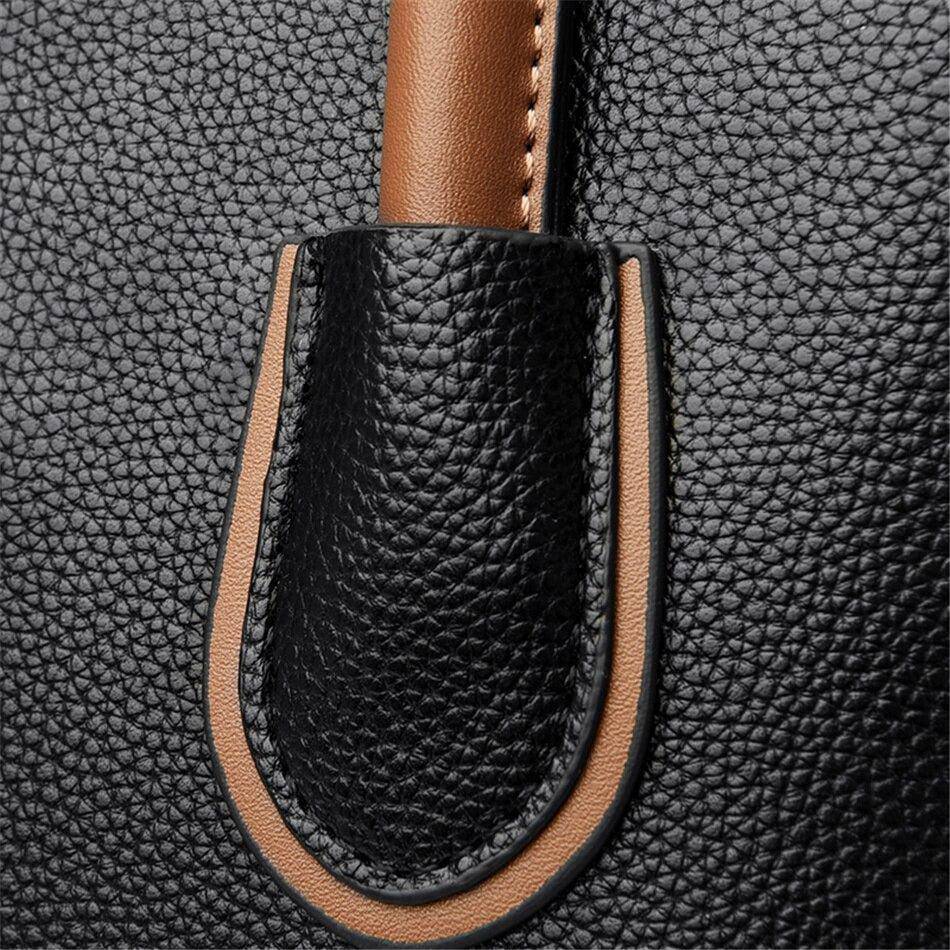 شنطة يد نسائية جلدية بإطلاله ناعمه - بنفسجي - KSA