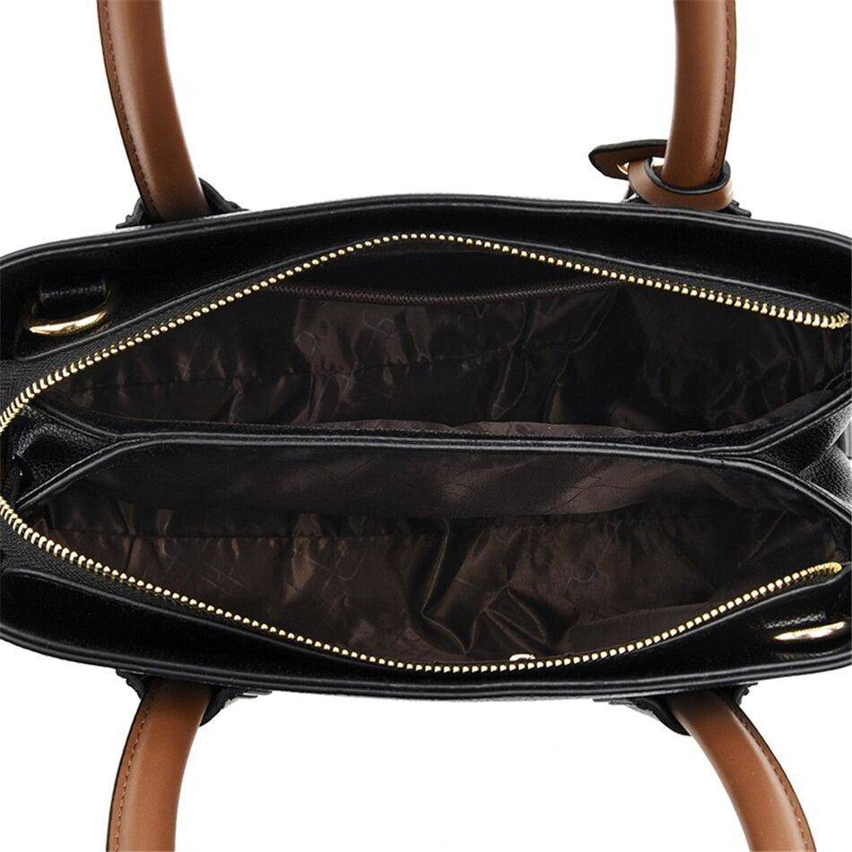 شنطة يد نسائية جلدية بإطلاله ناعمه - بنفسجي - KSA